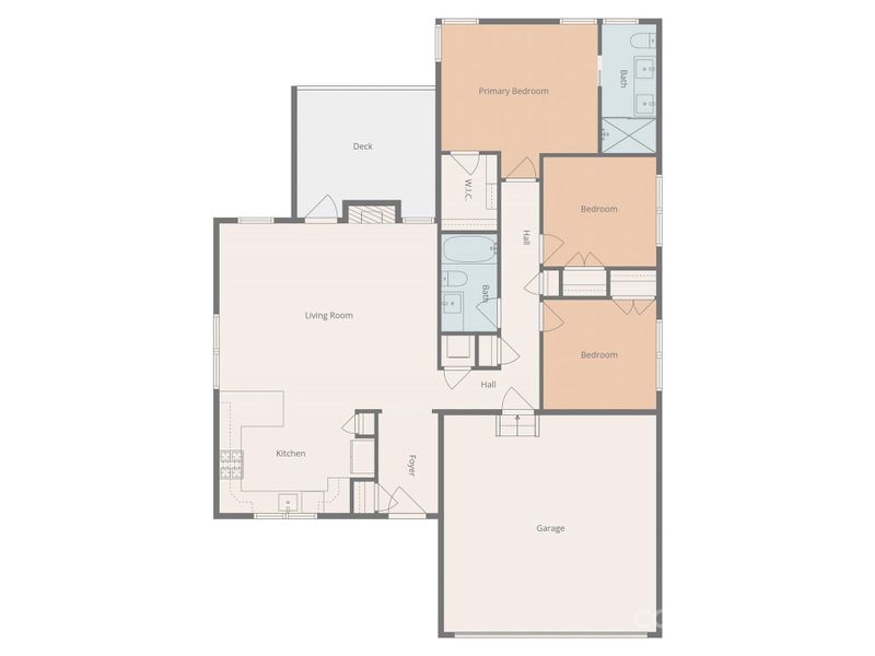 2D floor plan layout of this home in , Hendersonville, NC (Image 5).