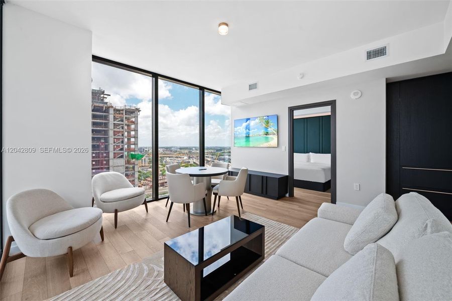 Furnished interior view inside a new home in , Miami (Image 7).