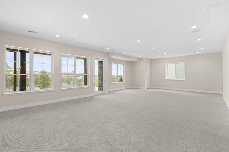 Residence 2 | Basement Rec Room | V3 layout | The Summit at Castle Pines by Trumark Homes
