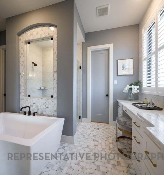 Furnished interior view inside a new home in Bridgeland: 65ft. lots, Cypress (Image 23).