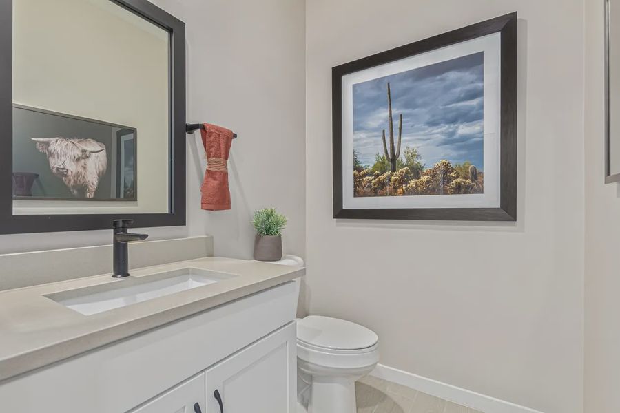 Representative furnished interior of a home built from the 2257 by Elliott Homes in Acacia at Santana, Yuma (Image 31).