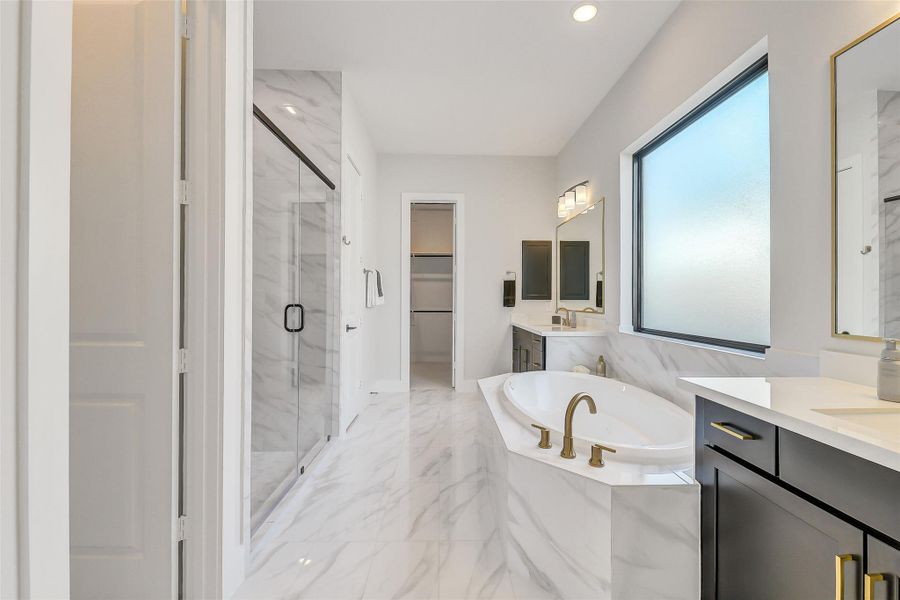 Furnished interior view inside a new home in Bridgeland 45', 50', 70', Cypress (Image 19). Furnished interior view inside a new home in Bridgeland 45', 50', 70', Cypress (Image 19).