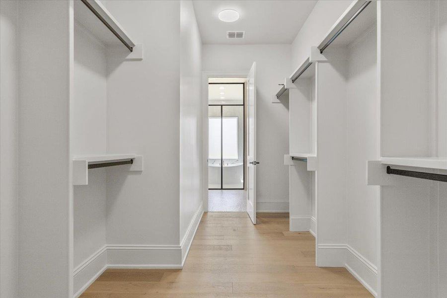 The large primary closet. The large primary closet.