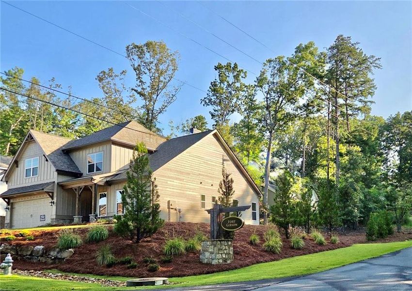Front exterior of a new home in , Waleska, GA, highlighting curb appeal (Image 20). Front exterior of a new home in , Waleska, GA, highlighting curb appeal (Image 20).