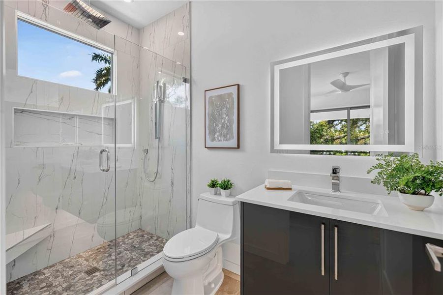 Furnished interior view inside a new home in , Sarasota (Image 48).