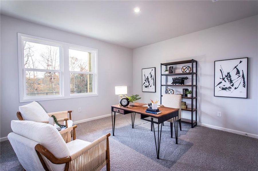 Furnished interior view inside a new home in Towne Village at Suwanee Dam, Sugar Hill (Image 8). Furnished interior view inside a new home in Towne Village at Suwanee Dam, Sugar Hill (Image 8).