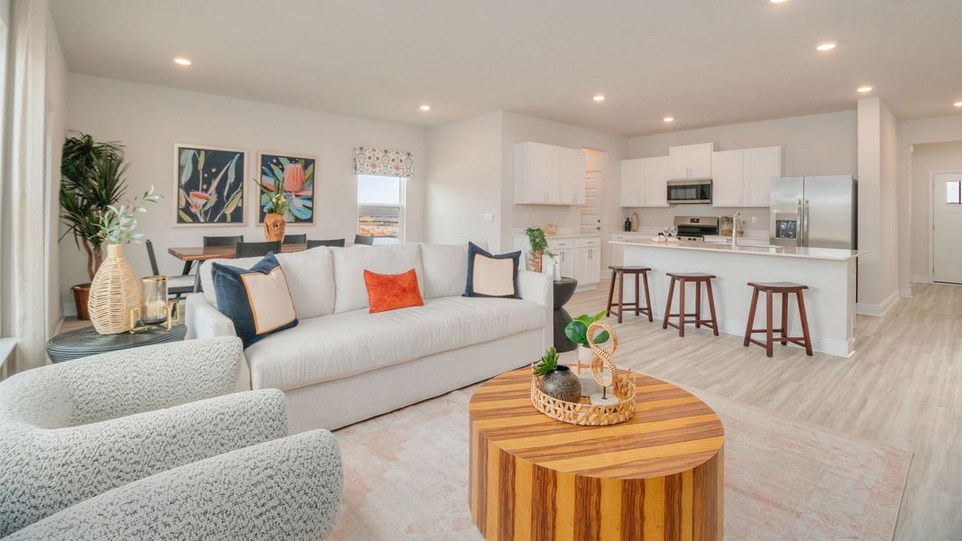 Furnished interior view inside a new home in Magnolia at the Bluffs Phase 3, Freeport (Image 6).