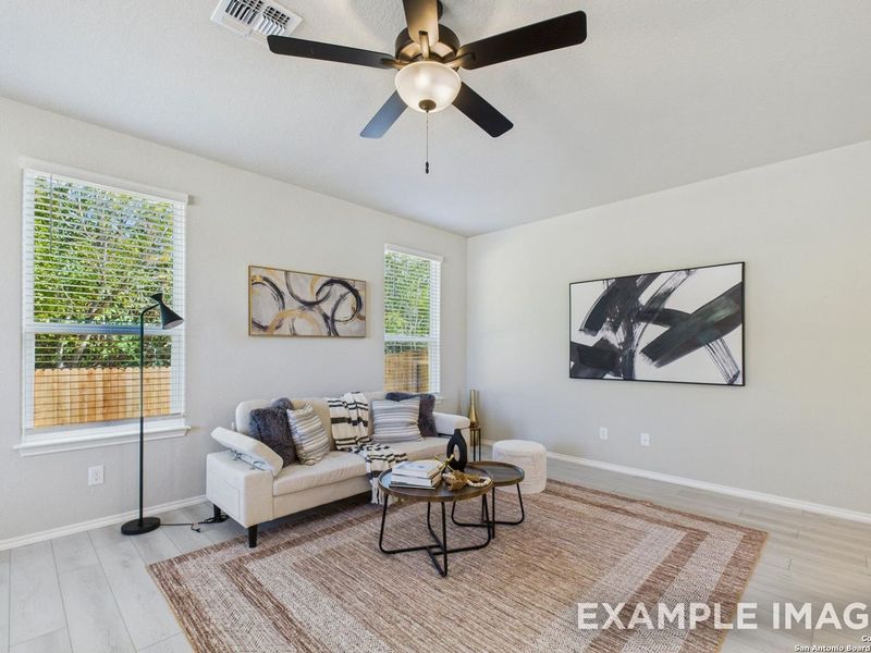 Furnished interior view inside a new home in Meadows at Oak Creek, San Antonio (Image 13).