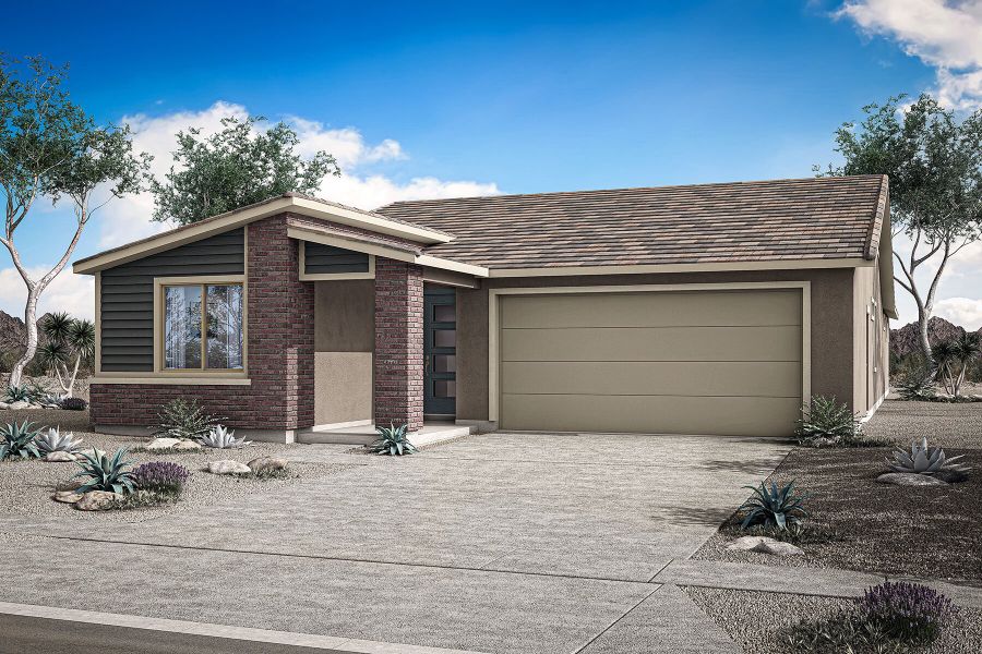 Representative exterior photo of a completed home built from the Sepia by Mattamy Homes in Empire Pointe, Queen Creek, AZ (Image 23).