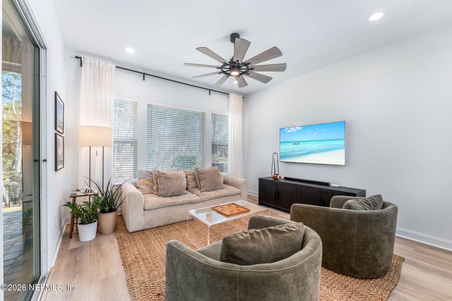 Furnished interior view inside a new home in Palm Crest at Seabrook, Ponte Vedra (Image 18). Furnished interior view inside a new home in Palm Crest at Seabrook, Ponte Vedra (Image 18).