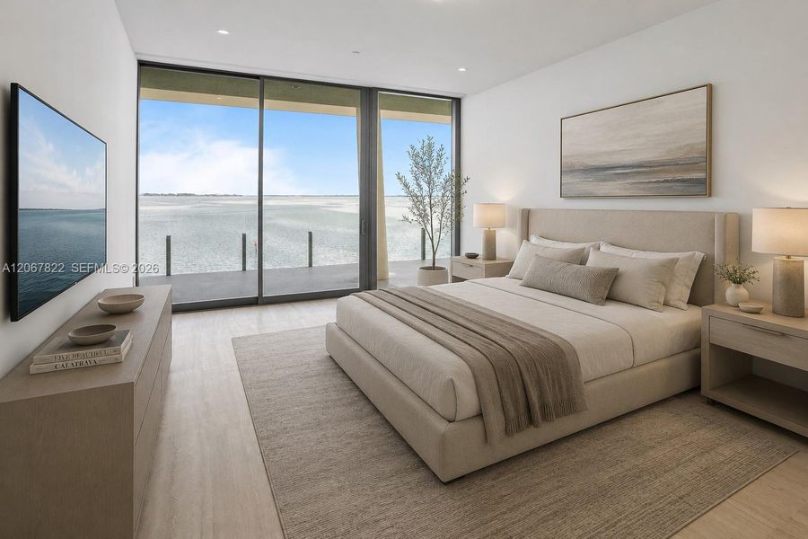 Furnished interior view inside a new home in , Miami (Image 12).