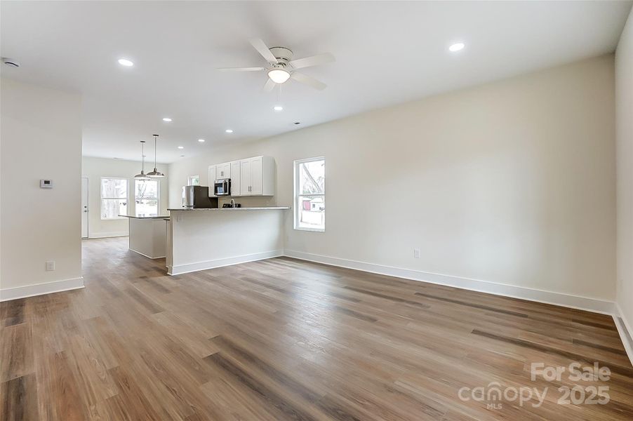 Open Concept of Living Room & Kitchen