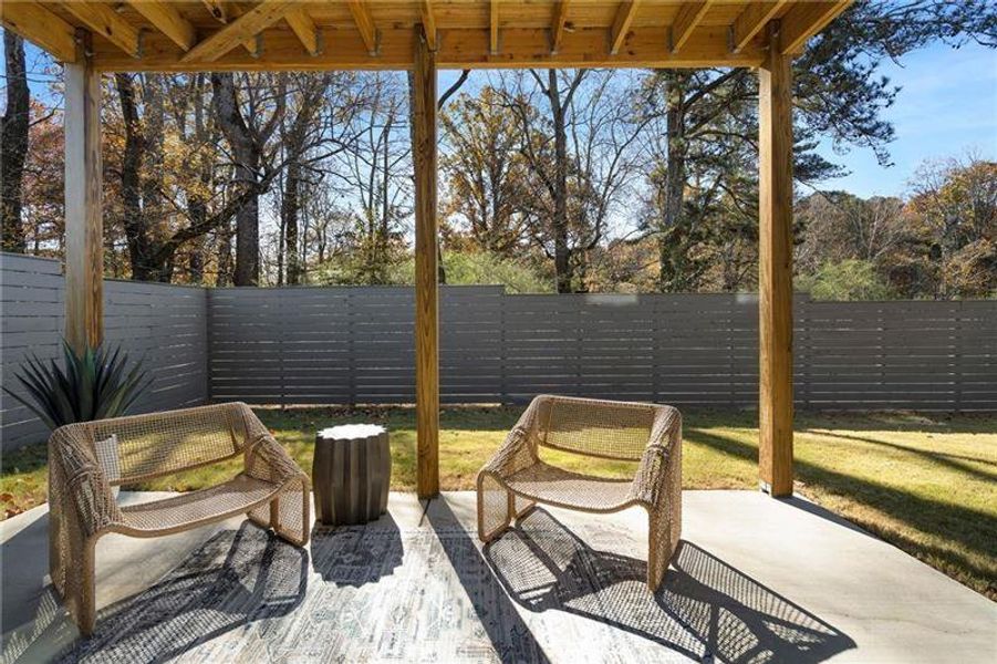 Exterior details and patio area of a home in Harmony, Auburn (Image 26).