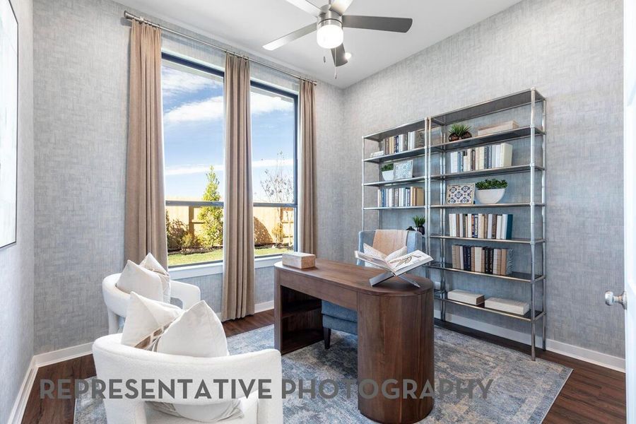 Furnished interior view inside a new home in Grand Central Park, Conroe (Image 8).
