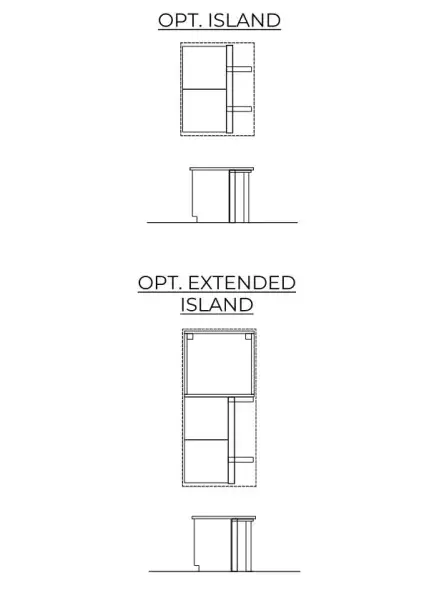 501 - Del Norte Floorplan Island Options 501 - Del Norte Floorplan Island Options