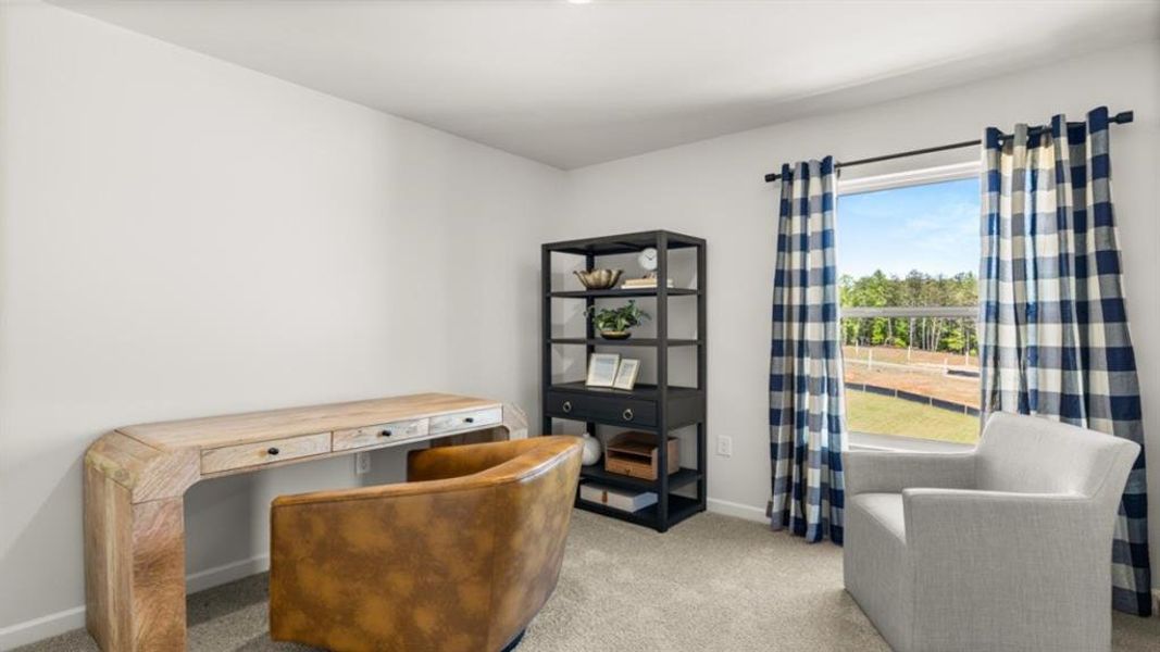 Furnished interior view inside a new home in Waypoint, Flowery Branch (Image 32). Furnished interior view inside a new home in Waypoint, Flowery Branch (Image 32).