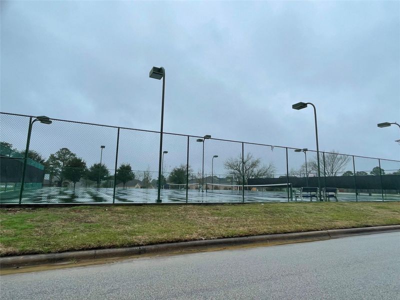 Multiple tennis courts