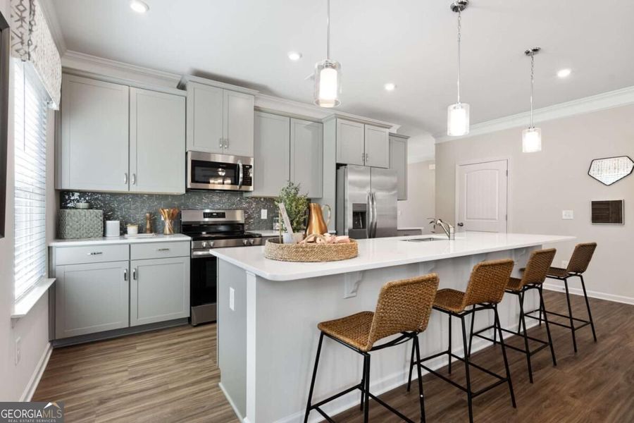 Furnished interior view inside a new home in Cobblestone Crossing Commons, Byron (Image 13).