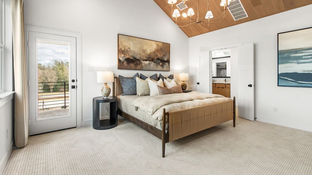 Furnished interior view inside a new home in Easthaven at Bridgeland Central, Cypress (Image 16).