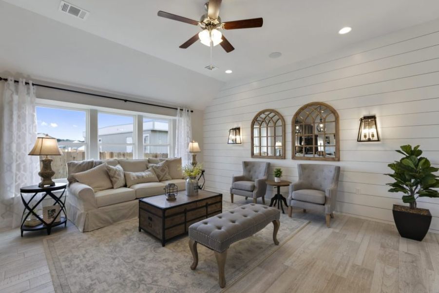 Representative furnished interior of a home built from the Crow by Pacesetter Homes in Crosswinds, Kyle (Image 8). Representative furnished interior of a home built from the Crow by Pacesetter Homes in Crosswinds, Kyle (Image 8).