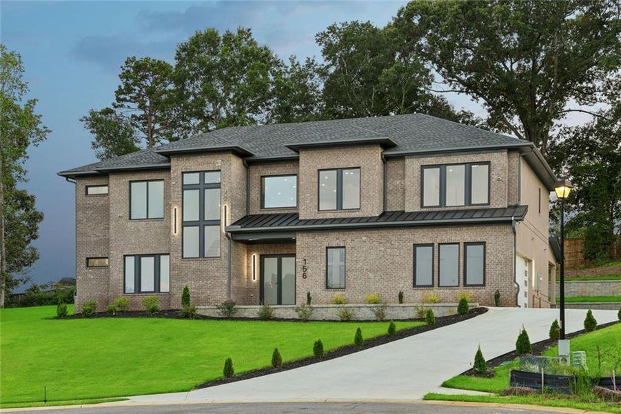 Front exterior of a new home in , Auburn, GA, highlighting curb appeal (Image 2). Front exterior of a new home in , Auburn, GA, highlighting curb appeal (Image 2).