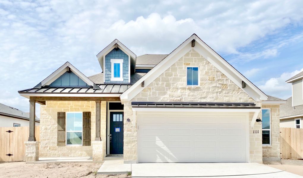 Representative exterior photo of a completed home built from the Driftwood by Steve Klein Custom Builder in TerraVista, Victoria, TX (Image 1). Representative exterior photo of a completed home built from the Driftwood by Steve Klein Custom Builder in TerraVista, Victoria, TX (Image 1).