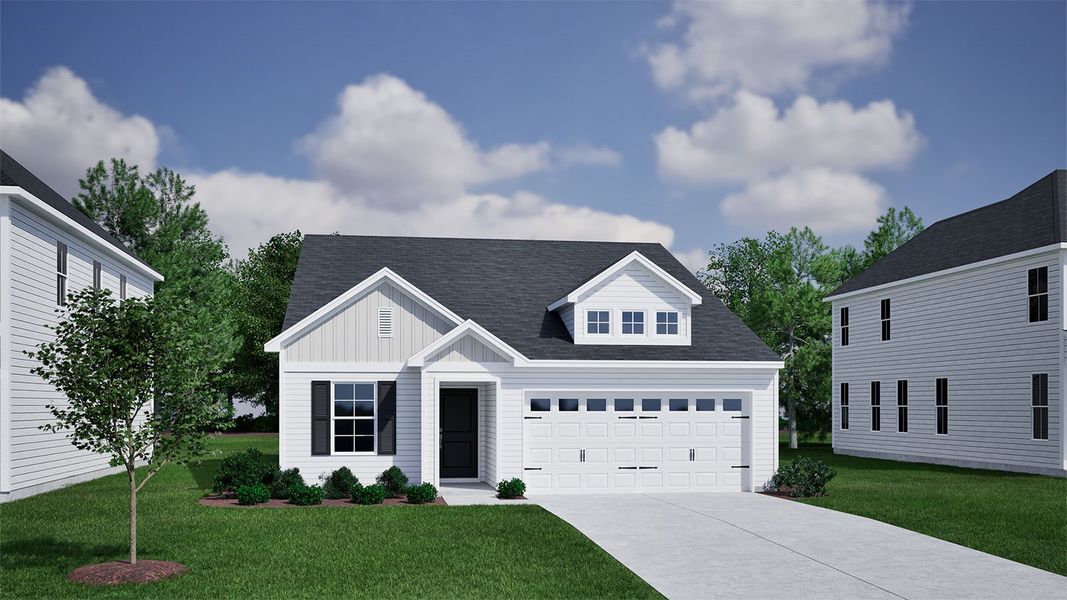 Representative exterior photo of a completed home built from the Ford - Genesis Value Collection by Mungo Homes in Willowbrook, Shelby, NC (Image 4).