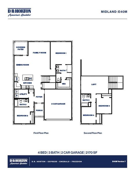 2D floor plan layout of this home in Sunterra, Katy, TX (Image 3).