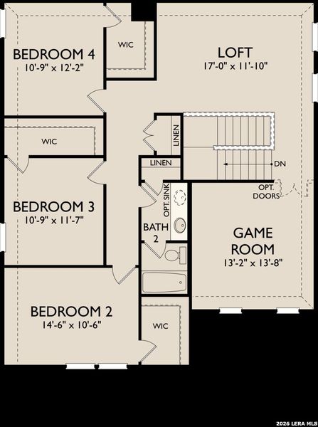 2D floor plan layout of this home in , San Antonio, TX (Image 3).