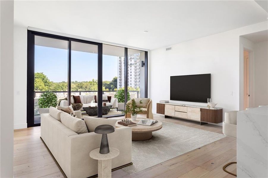 Furnished interior view inside a new home in The Dillon Buckhead, Atlanta (Image 8).