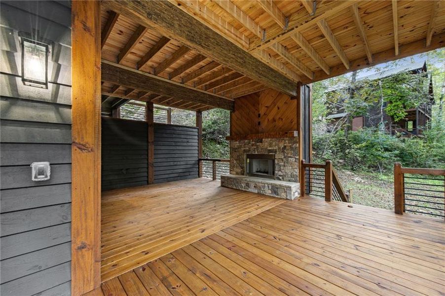 Exterior details and patio area of a home in , East Ellijay (Image 28). Exterior details and patio area of a home in , East Ellijay (Image 28).