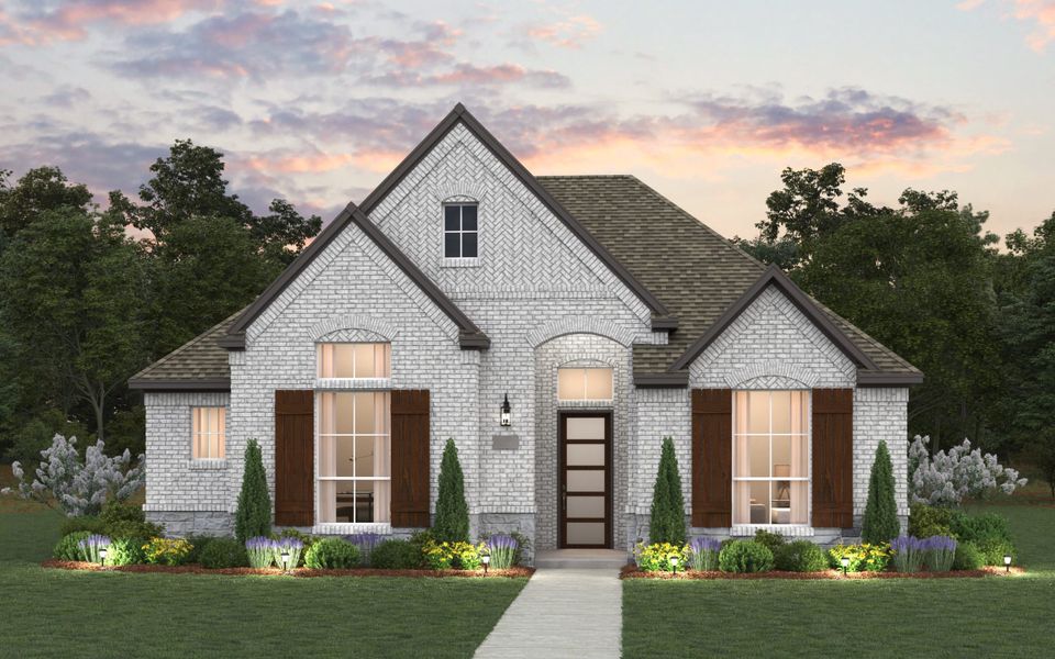 Representative exterior photo of a completed home built from the Almira – 50' by Chesmar Homes in The Grove Frisco, Frisco, TX (Image 2). Representative exterior photo of a completed home built from the Almira – 50' by Chesmar Homes in The Grove Frisco, Frisco, TX (Image 2).