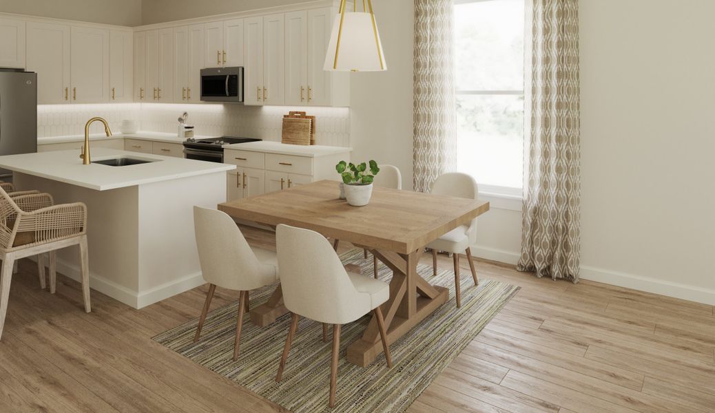 Enjoy casual weeknight meals or elegant dinner parties in the dining area