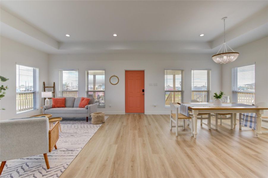 Seamless living and dining area ideal for entertaining and everyday comfort