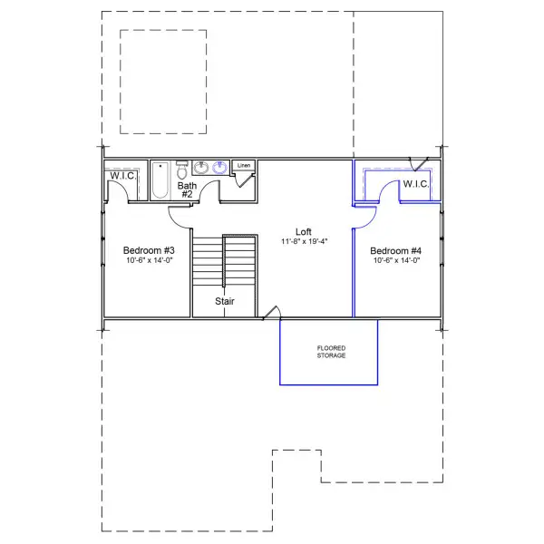 2D floor plan layout of this home in Winston Ridge, Youngsville, NC (Image 3).