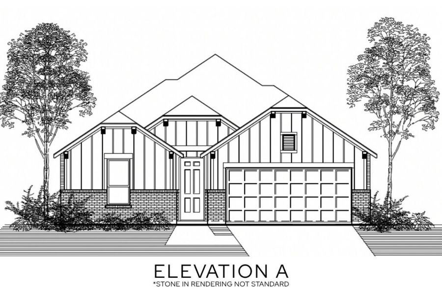 Representative rendering of the exterior for the The Bishop by Lillian Custom Homes (Image 3).