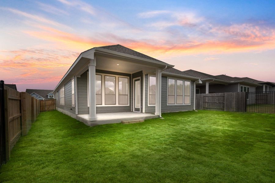 Rear of Home and Private Backyard