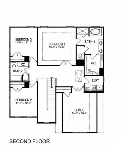 2D floor plan layout for the Fleetwood by D.R. Horton in Sylvan Creek, Denver, NC (Image 2). 2D floor plan layout for the Fleetwood by D.R. Horton in Sylvan Creek, Denver, NC (Image 2).