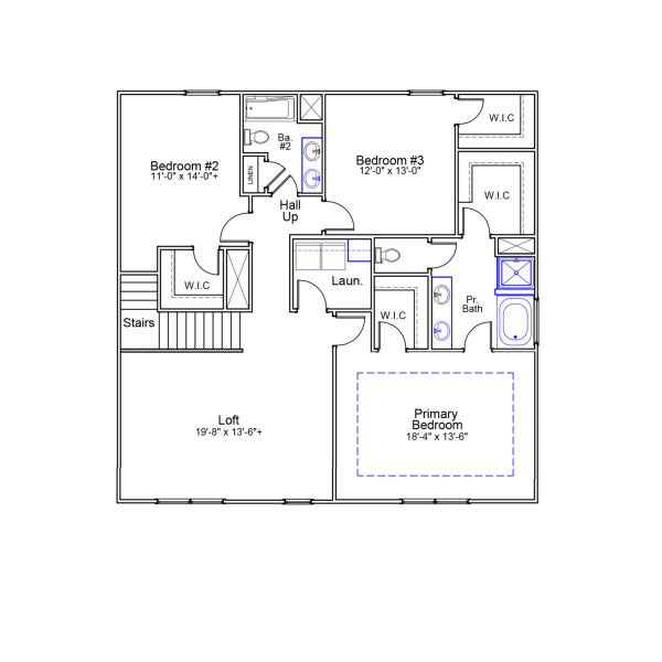 2D floor plan layout of this home in Winston Ridge, Youngsville, NC (Image 3).