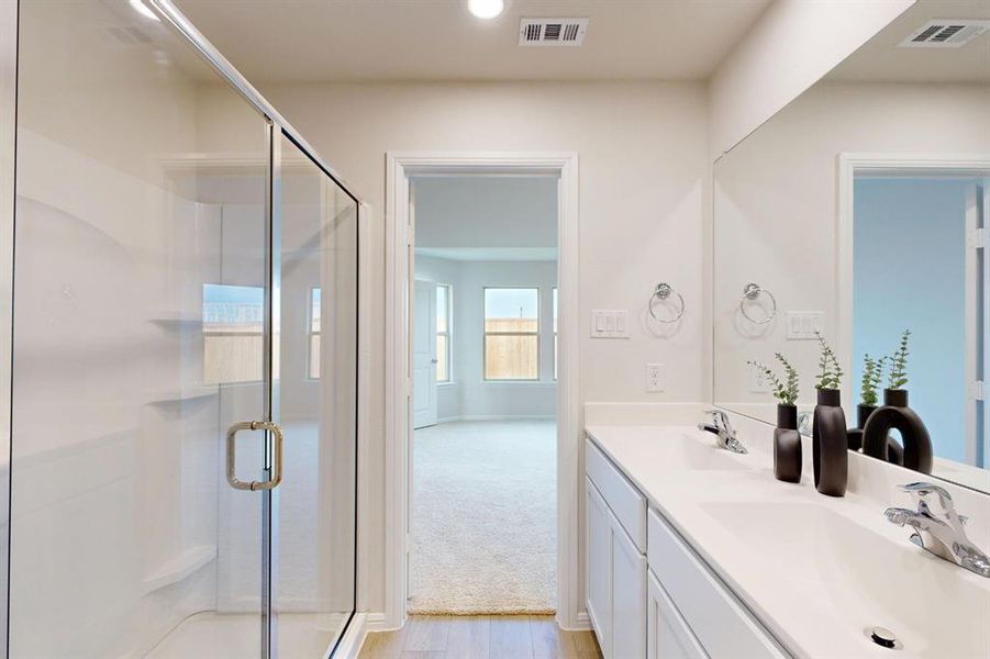 Furnished interior view inside a new home in Mobberly Farms, Pilot Point (Image 7). Furnished interior view inside a new home in Mobberly Farms, Pilot Point (Image 7).