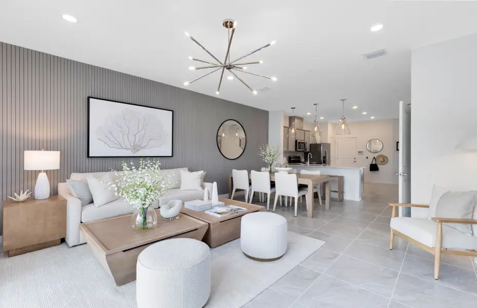 Furnished interior view inside a new home in Sunrise Estates, West Melbourne (Image 6).