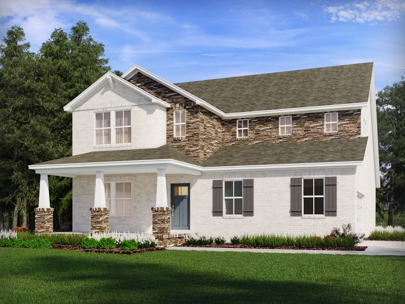 Representative exterior photo of a completed home built from the Lambert by Meritage Homes in Benders Cove - Estate Series, Mount Juliet, TN (Image 9). Representative exterior photo of a completed home built from the Lambert by Meritage Homes in Benders Cove - Estate Series, Mount Juliet, TN (Image 9).