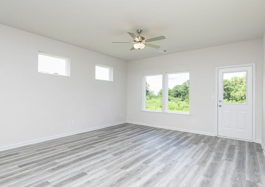 Host family game nights in the downstairs living area