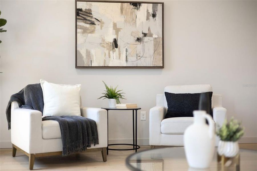 Furnished interior view inside a new home in , St. Petersburg (Image 41).