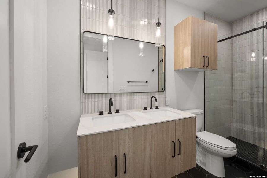 Furnished interior view inside a new home in , New Braunfels (Image 11).