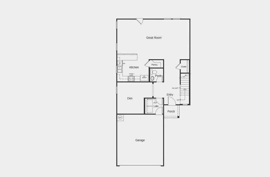2D floor plan layout for the Plan 2246 by KB Home in Punta Verde, Converse, TX (Image 3).