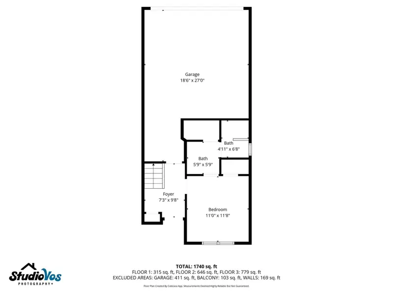 2D floor plan layout of this home in The Corner At Buffalo Pointe, Houston, TX (Image 4).