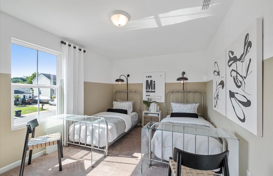 Furnished interior in a model home at Crestview in Spartanburg (Image 26).