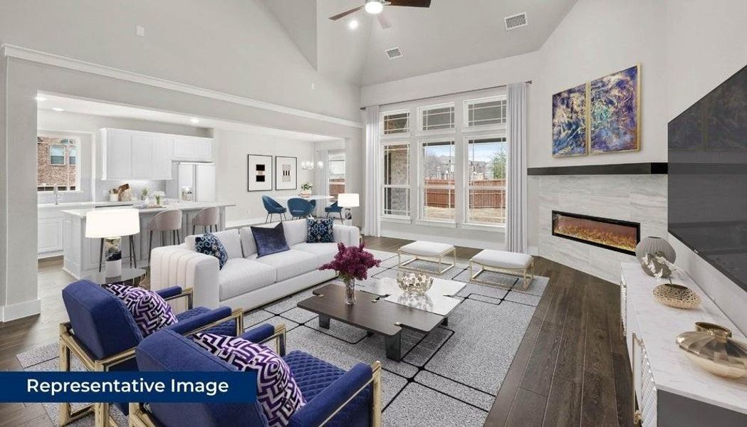 Furnished interior view inside a new home in Mira Lagos Crossing, Grand Prairie (Image 10).