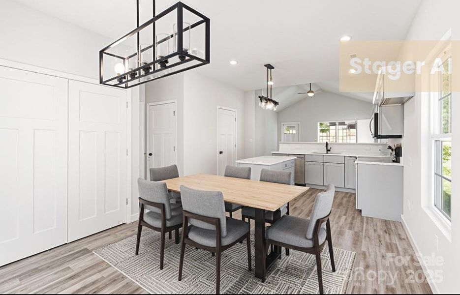 Ai image dining staged with furniture Ai image dining staged with furniture